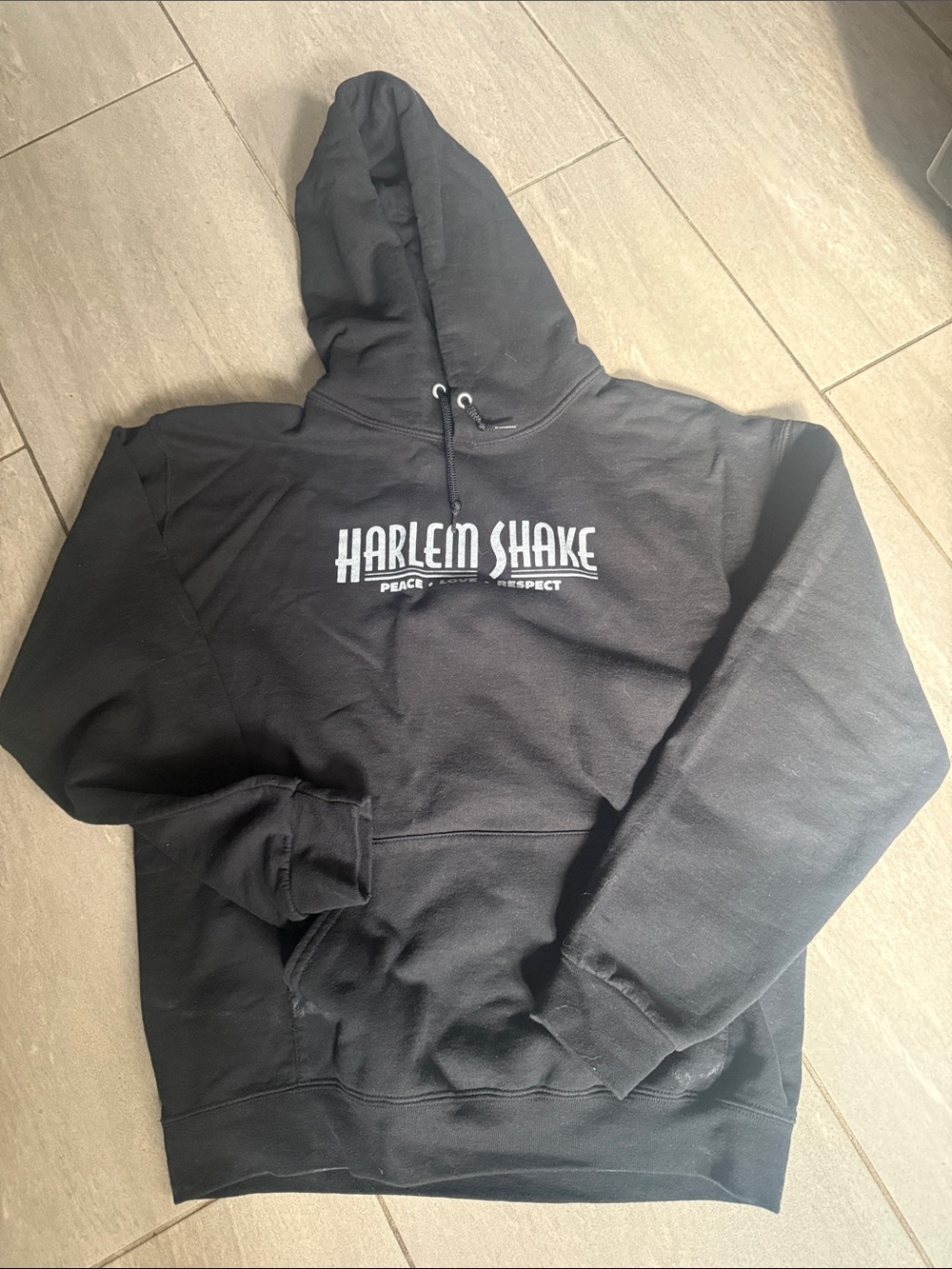 Harlem Shake Black Hoodie - Peace & Respect Graphic Pullover